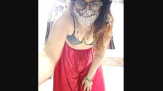 Anamik, the Indian beauty, takes center stage as a webcam model