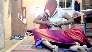 A young nephew engages in intense sexual activity with his aunt from a rural Indian village