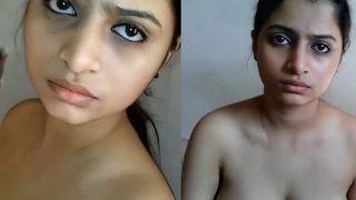 Adorable South Asian woman strips down for camera in adorable video
