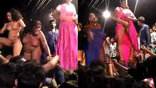 Rural women perform unclothed choreography