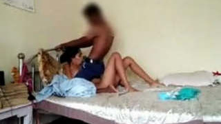 Adorable girl performs oral sex