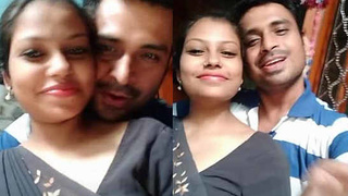 Freshly married Indian couple shares passionate romantic encounter
