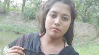 A rural girl from India displays her genitals on camera