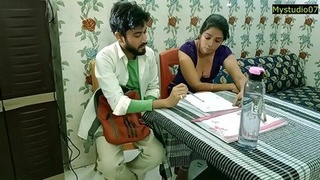 An Indian student experiences a passionate encounter with a stunning madam in a recent video.