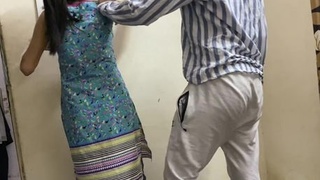 Indian maid surprised by flashing penis leading to sexual encounter